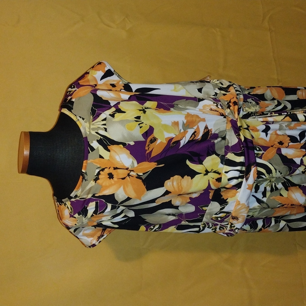 Faux Wrap sleeveless dress